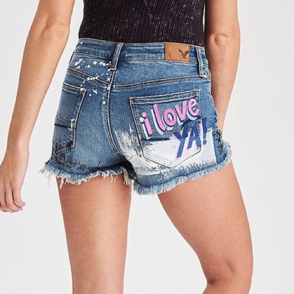 AEO VINTAGE HIGH RISE FESTIVAL SHORT - Picture 2 of 11